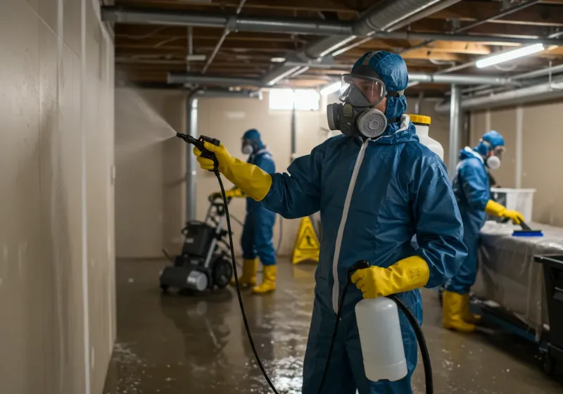 Basement Sanitization and Antimicrobial Treatment process in DuBois, PA