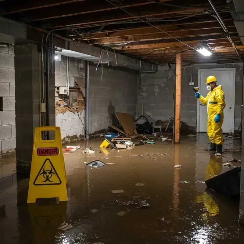 Flooded Basement Electrical Hazard in DuBois, PA Property