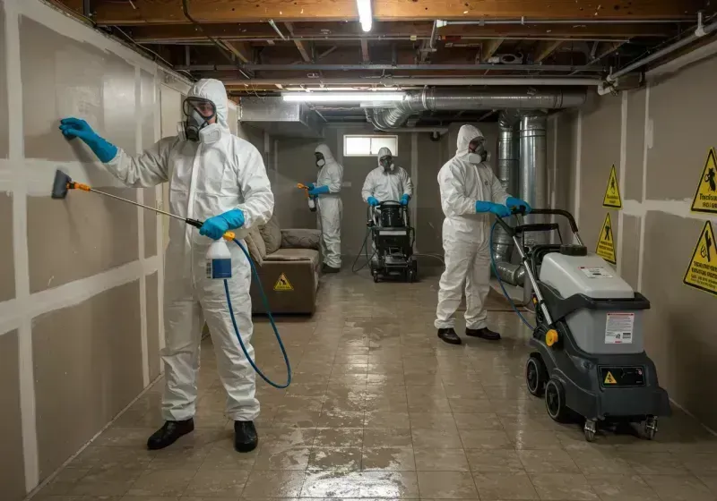 Basement Moisture Removal and Structural Drying process in DuBois, PA